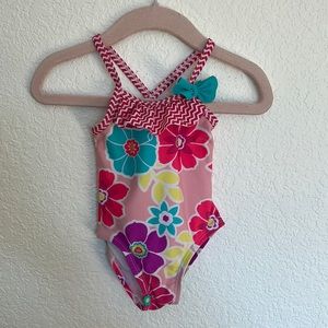 Circo Floral Pink Swimsuit Sz Small 0-6M